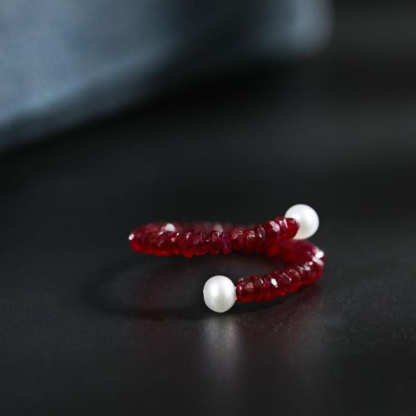 freshwater pearl genuine gemstones ruby ring female valentine's day send girlfriend open cluster rings, Golden;silver
freshwater pearl genuine gemstones ruby ring female valentine's day send girlfriend open cluster rings, Golden;silver
