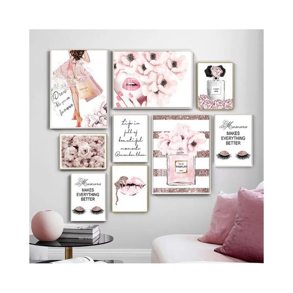 paintings wall painting pink flower perfume fashion women poster eyelash lips makeup print art canvas picture girl room home decor
paintings wall painting pink flower perfume fashion women poster eyelash lips makeup print art canvas picture girl room home decor