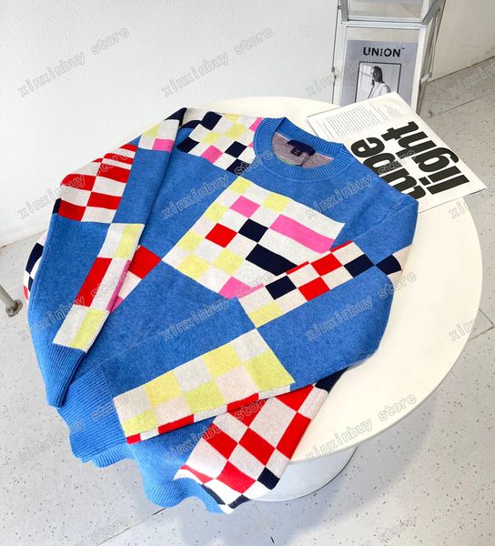 21ss designers sweaters luxury mens womens jacquard color grid letter man paris fashion tee tees street long sleeve luxurys red blue xs-l, White;black
21ss designers sweaters luxury mens womens jacquard color grid letter man paris fashion tee tees street long sleeve luxurys red blue xs-l, White;black