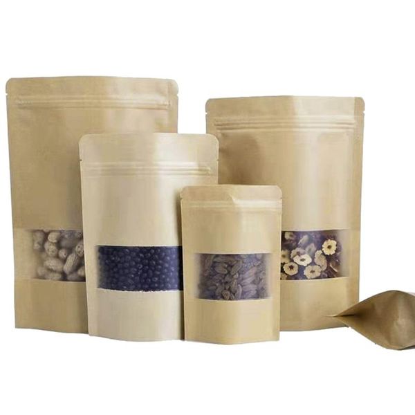 storage bags 50pcs/lot kraft paper stand up bag with frosted window tear notch food doypack self grip seal packaging pouches
storage bags 50pcs/lot kraft paper stand up bag with frosted window tear notch food doypack self grip seal packaging pouches