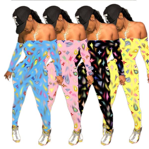 women's jumpsuits & 2021 women jumpsuit designer fashionable color printing sports body slim wrapped chest rompers casual long sle, Black;white 
women's jumpsuits & 2021 women jumpsuit designer fashionable color printing sports body slim wrapped chest rompers casual long sle, Black;white