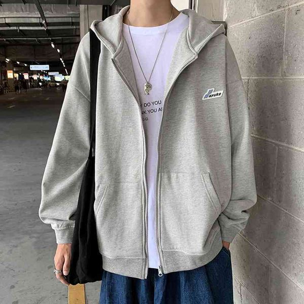 student fashion sweater men's hooded and autumn 2021 new ins trend loose spring clothes cardigan coat, Black
student fashion sweater men's hooded and autumn 2021 new ins trend loose spring clothes cardigan coat, Black