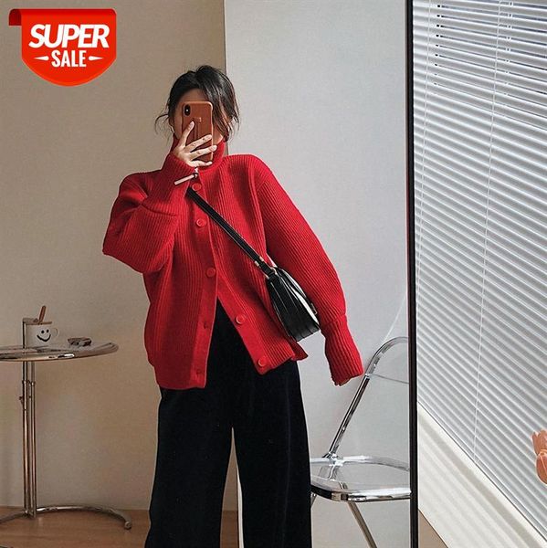 year red sweater stand-up collar button thicken women's knit cardigan net same #zp38, White
year red sweater stand-up collar button thicken women's knit cardigan net same #zp38, White