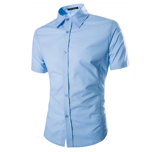 men's casual shirts fashion summer solid short sleeve gentleman joker camisas slim fit solid evening shirts men uuis, White;black
men's casual shirts fashion summer solid short sleeve gentleman joker camisas slim fit solid evening shirts men uuis, White;black
