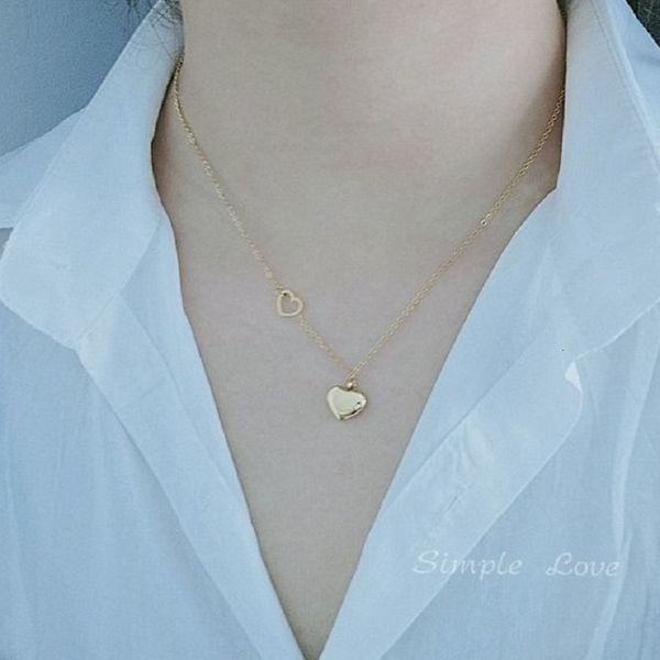 no fading and bathing simple short clavicle chain 18k heart-shaped gold-plated steel necklace female gift, Silver
no fading and bathing simple short clavicle chain 18k heart-shaped gold-plated steel necklace female gift, Silver