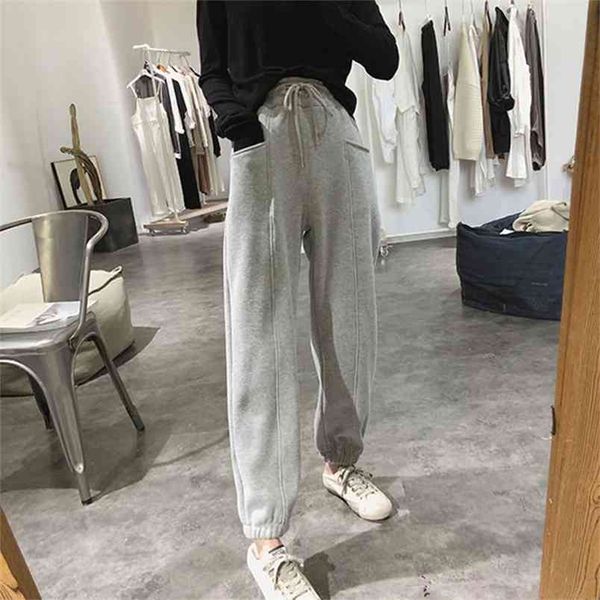 spring korea fashion women elastic waist loose ankle-length gray pants all-matched casual cotton harem v277 210512, Black;white
spring korea fashion women elastic waist loose ankle-length gray pants all-matched casual cotton harem v277 210512, Black;white