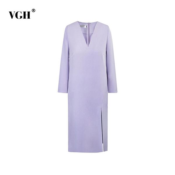 casual dresses vgh loose dress for women v neck long sleeve side split office lady minimalist female fashion clothing 2021 style, Black;gray
casual dresses vgh loose dress for women v neck long sleeve side split office lady minimalist female fashion clothing 2021 style, Black;gray