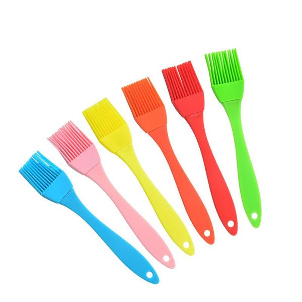 tools & accessories 2pc portable pastry basting oil brushes set silicone heat resistant home kitchen outdoor cooking bbq grill baking