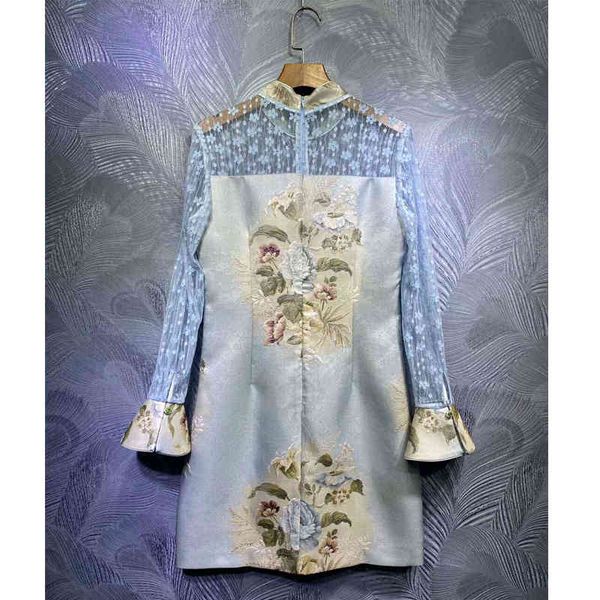 dress seqinyy blue mini 2021 spring fashion design feminine runway income from vintage jacquard flowers granular, Black;gray
dress seqinyy blue mini 2021 spring fashion design feminine runway income from vintage jacquard flowers granular, Black;gray