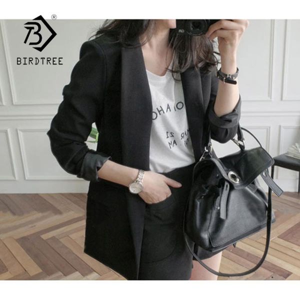 women's suits & blazers arrival classical solid black dark blue notched single breasted loose casual blazer office lady s c87322x, White;black
women's suits & blazers arrival classical solid black dark blue notched single breasted loose casual blazer office lady s c87322x, White;black
