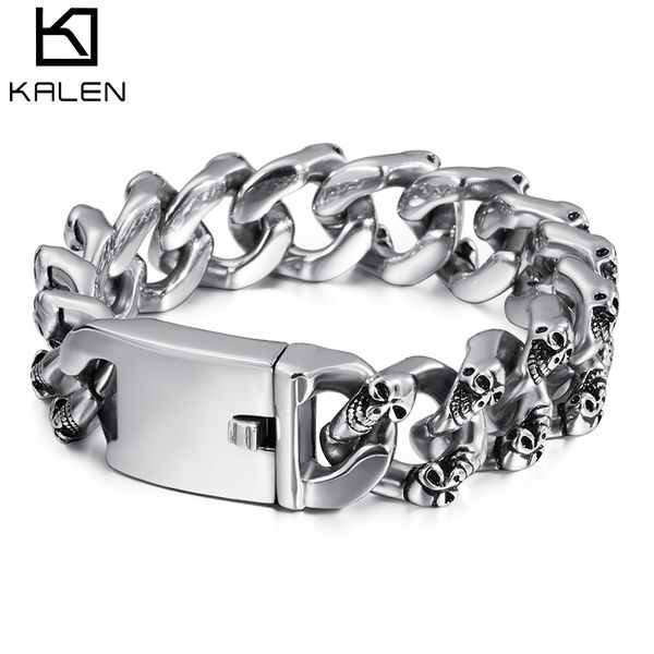 316l stainlsteel high-quality skull series peculiar punk style 22cm men's wide chain jewelry gift x0524, Black
316l stainlsteel high-quality skull series peculiar punk style 22cm men's wide chain jewelry gift x0524, Black