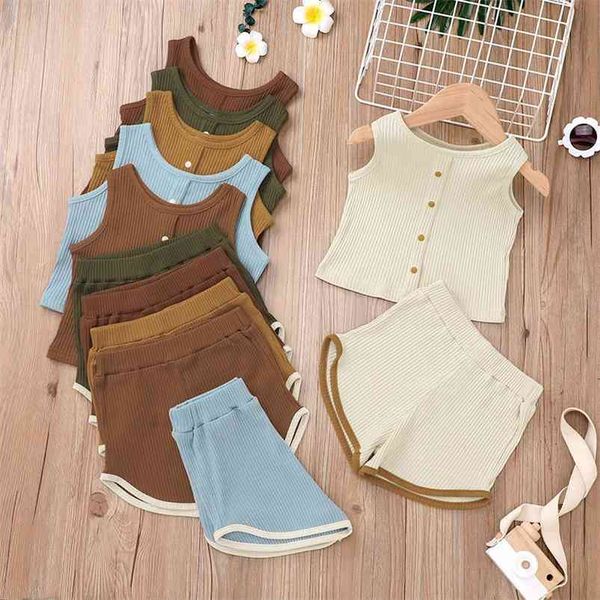 summer children sets casual short sleeve single breasted brown solid shorts 2pcs girl boys clothes 210629, White
summer children sets casual short sleeve single breasted brown solid shorts 2pcs girl boys clothes 210629, White