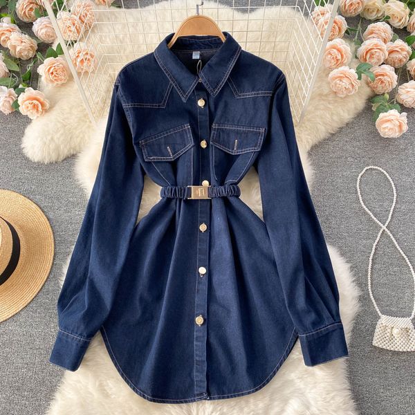 new vintage spring autumn solid button full lady dress a line polo collar organza single breasted women dresses 2022, Black;gray
new vintage spring autumn solid button full lady dress a line polo collar organza single breasted women dresses 2022, Black;gray