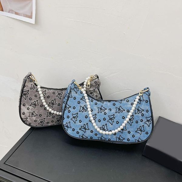 evening bags 2021 denim printing women's bag pearl chain design shoulder underarm casual ladies small hobos shopper purse and handbags
evening bags 2021 denim printing women's bag pearl chain design shoulder underarm casual ladies small hobos shopper purse and handbags
