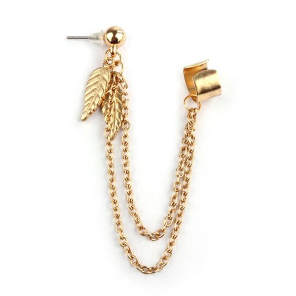 stud women fashion punk rock leaf earrings chain tassel dangle ear cuff wrap earring clip jewelry, Golden;silver
stud women fashion punk rock leaf earrings chain tassel dangle ear cuff wrap earring clip jewelry, Golden;silver