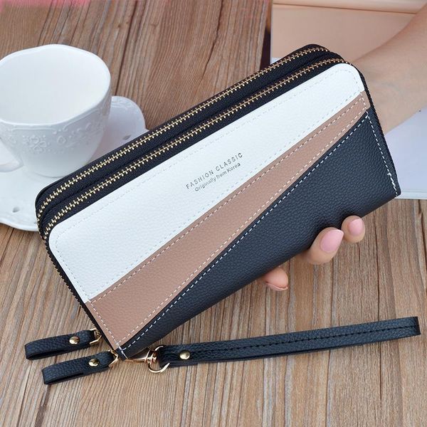 wallets women leather wallet long clutch money phone pocket double zipper female large capacity card holder purse, Red;black
wallets women leather wallet long clutch money phone pocket double zipper female large capacity card holder purse, Red;black