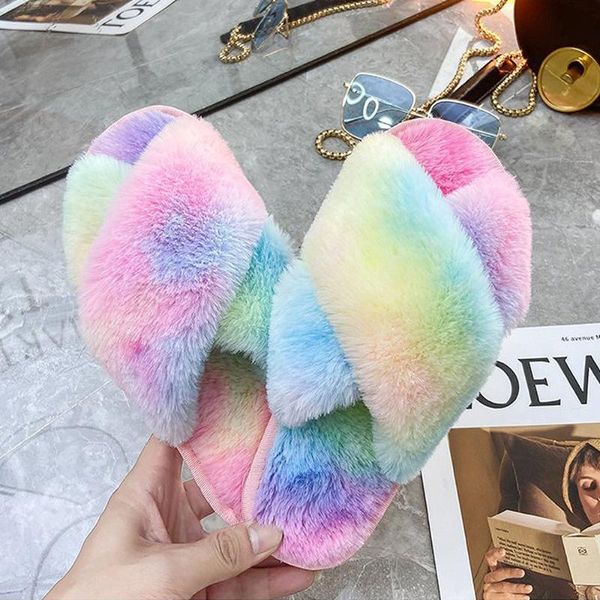 winter colorful warm home slippers rainbow furry casual women plush slides ladies indoor anti-skid comfort female fluffy sandals, Black
winter colorful warm home slippers rainbow furry casual women plush slides ladies indoor anti-skid comfort female fluffy sandals, Black