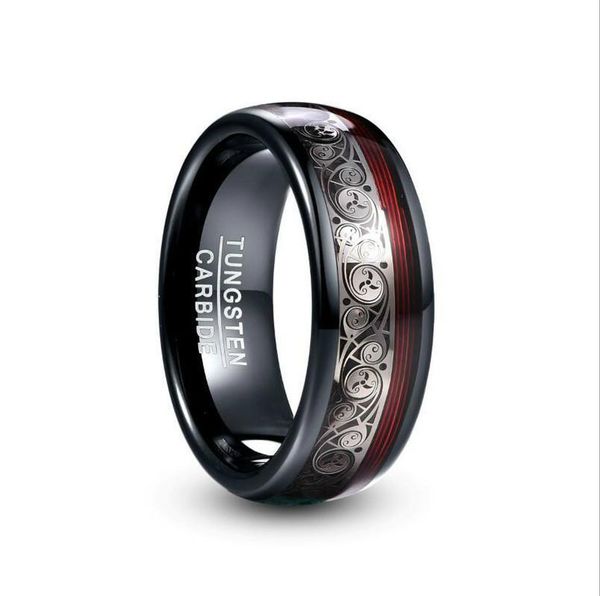 wedding rings 8mm wide plating black tungsten steel ring inlay triple spiral pattern red guitar string carbide for men, Slivery;golden
wedding rings 8mm wide plating black tungsten steel ring inlay triple spiral pattern red guitar string carbide for men, Slivery;golden