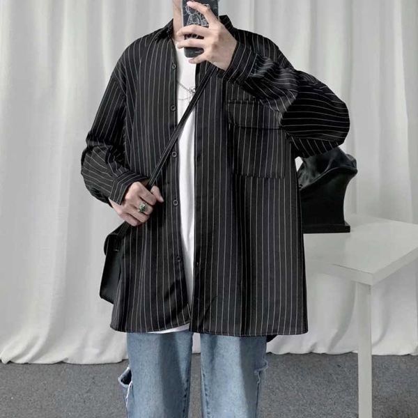 men's casual shirts korean striped fashion business society men dress wild loose autumn long-sleeved mens s-2xl hhd1, White;black
men's casual shirts korean striped fashion business society men dress wild loose autumn long-sleeved mens s-2xl hhd1, White;black