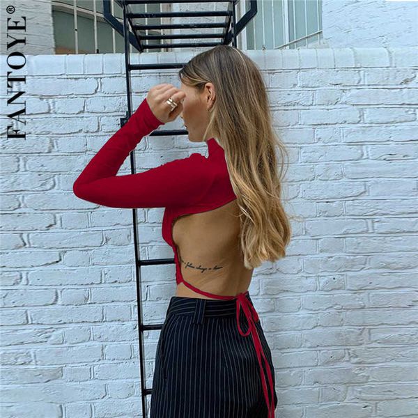women's t-shirt lace up long sleeve backless women crop bodycon elegant white o neck short solid streetwear ladies camis 8wjx
women's t-shirt lace up long sleeve backless women crop bodycon elegant white o neck short solid streetwear ladies camis 8wjx