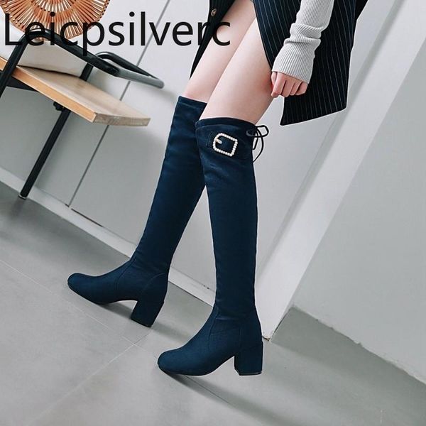 boots over the knee autumn and winter fashion round head lace up mid heel women's shoes plus size 33-45 6.5cm high, Black
boots over the knee autumn and winter fashion round head lace up mid heel women's shoes plus size 33-45 6.5cm high, Black