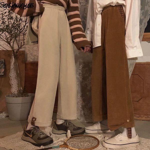 casual corduroy vintage solid plus women pant velvet slim chic trendy simple elastic high waist womens korean style all match, Black;white
casual corduroy vintage solid plus women pant velvet slim chic trendy simple elastic high waist womens korean style all match, Black;white