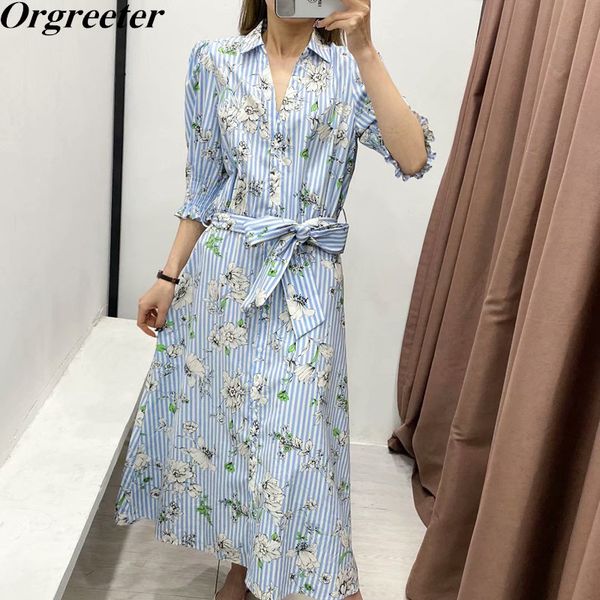 summer runway design striped floral print blue shirt dress for women lapel short sleeves sashes bow mid female 210525, Black;gray
summer runway design striped floral print blue shirt dress for women lapel short sleeves sashes bow mid female 210525, Black;gray