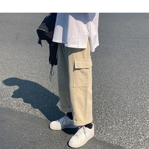 vintage men corduroy pocket baggy cargo pants 2021 joggers mens japanese streetwear wide leg male korean trousers men's, Black
vintage men corduroy pocket baggy cargo pants 2021 joggers mens japanese streetwear wide leg male korean trousers men's, Black