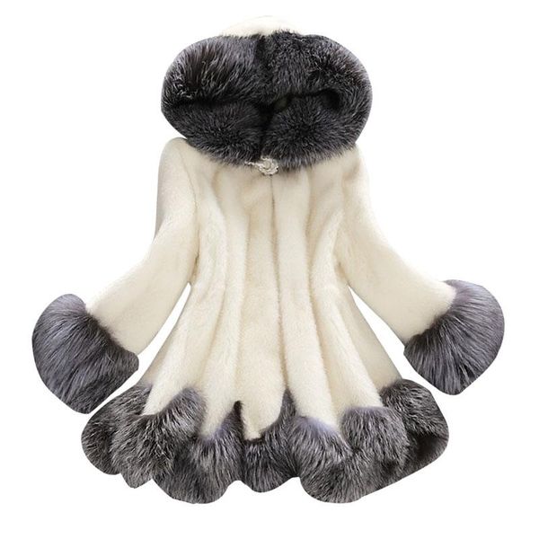 women's fur & faux autumn winter hooded warm coat jacket fluffy women furry fake overcoat female party elegant outwear, Black
women's fur & faux autumn winter hooded warm coat jacket fluffy women furry fake overcoat female party elegant outwear, Black