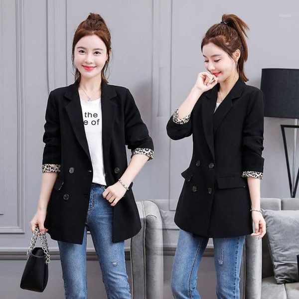 women's suits & blazers women double breasted solid elegant blazer female cuff leopard casual coat vintage jackets slim simple, White;black
women's suits & blazers women double breasted solid elegant blazer female cuff leopard casual coat vintage jackets slim simple, White;black