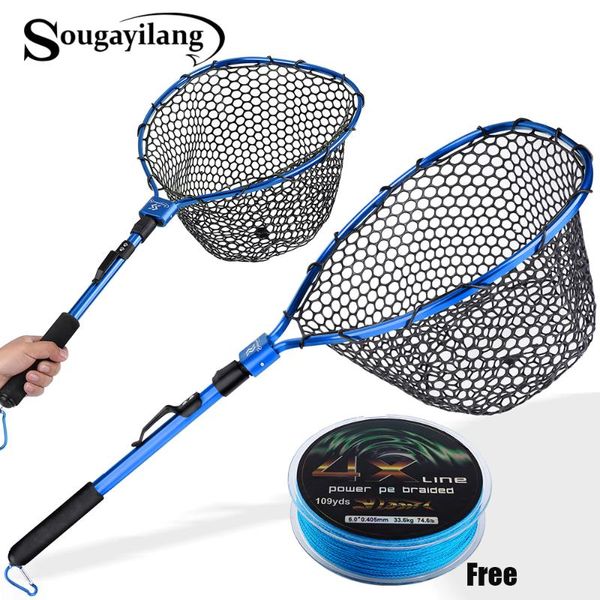 sougayilang 81cm/95cm collapsible fishing net aluminium alloy foldable hand fish catching landing nets gear red blue accessories
sougayilang 81cm/95cm collapsible fishing net aluminium alloy foldable hand fish catching landing nets gear red blue accessories