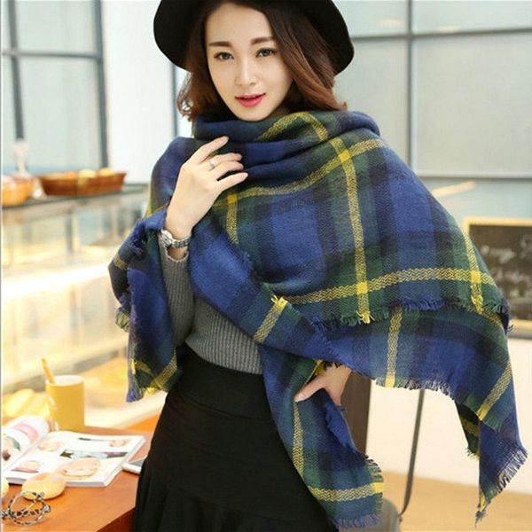 scarves 140x140cm quality winter plaid scarf designer england check shawl women acrylic pashmina wrap tassel fringe square yg001, Blue;gray
scarves 140x140cm quality winter plaid scarf designer england check shawl women acrylic pashmina wrap tassel fringe square yg001, Blue;gray