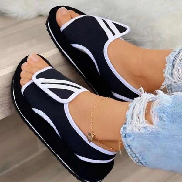 sandals summer 2021 women's pink flat and solid color candy with empty fish mouth back strap low top, Black 
sandals summer 2021 women's pink flat and solid color candy with empty fish mouth back strap low top, Black