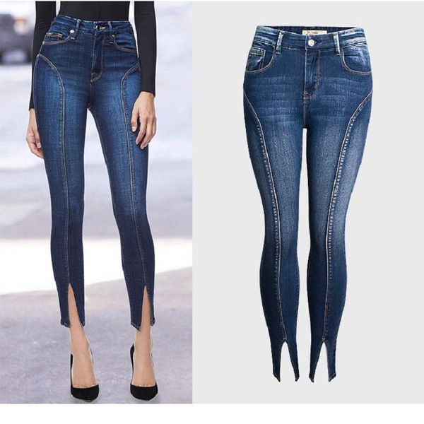women's jeans high waist skinny stretch dark blue denim clothes female pencil pants plus split for woman summer trousers
women's jeans high waist skinny stretch dark blue denim clothes female pencil pants plus split for woman summer trousers