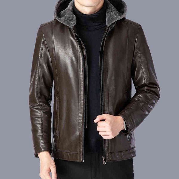 hooded et 2021 new products plush thickened pu autumn and winter coat men's leather cloth, Black
hooded et 2021 new products plush thickened pu autumn and winter coat men's leather cloth, Black