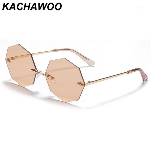 kachawoo octagonal sunglasses rimless polygon metal eyewear men women framless sun shades brown purple green party decoration, White;black
kachawoo octagonal sunglasses rimless polygon metal eyewear men women framless sun shades brown purple green party decoration, White;black