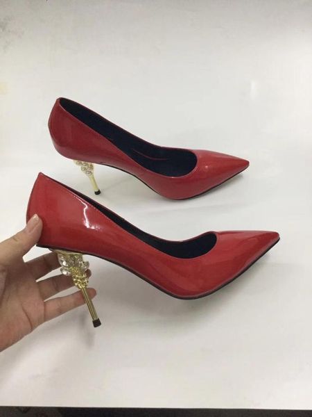 dress shoes moraima snc red patent leather strange heels woman pointed toe party wedding crystal embellisehd pumps, Black
dress shoes moraima snc red patent leather strange heels woman pointed toe party wedding crystal embellisehd pumps, Black