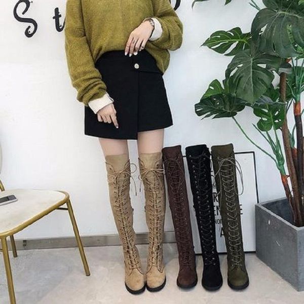 boots spring and autumn trend korean style comfortable flat-bottom long lace-up ladies knight elegant., Black
boots spring and autumn trend korean style comfortable flat-bottom long lace-up ladies knight elegant., Black