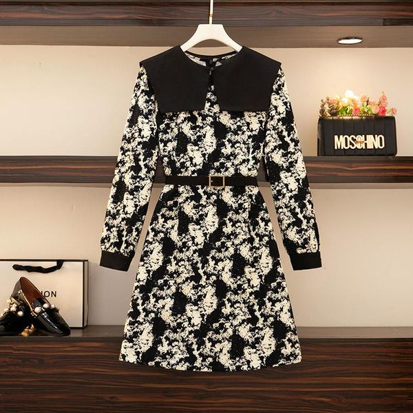 casual dresses clothing in the fall and winter of 2021 fat younger sister floral tie-dye tall waist detachable lapel a-line dress, Black;gray
casual dresses clothing in the fall and winter of 2021 fat younger sister floral tie-dye tall waist detachable lapel a-line dress, Black;gray