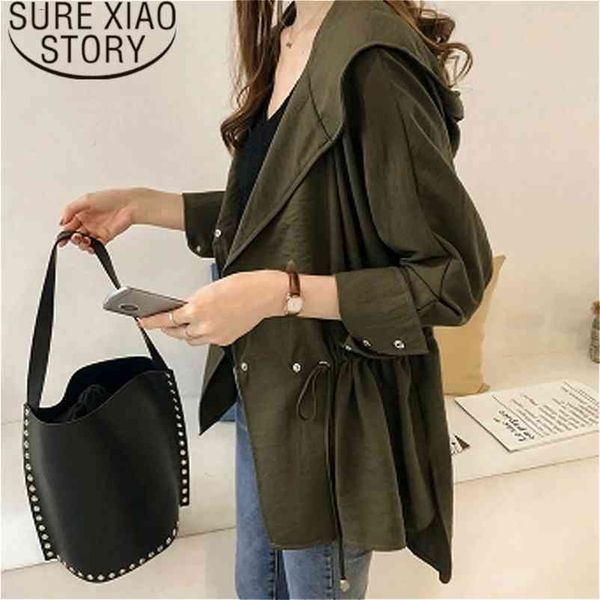 women loose hooded windbreaker female long sleeve womens trench coats plus size clothes 1729 50 210415, Tan;black
women loose hooded windbreaker female long sleeve womens trench coats plus size clothes 1729 50 210415, Tan;black