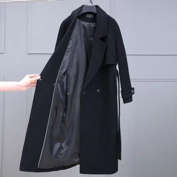 women's wool & blends jackets femme medium-long with belt winter students korean coat turn-down collar pockets parka black jacket
women's wool & blends jackets femme medium-long with belt winter students korean coat turn-down collar pockets parka black jacket
