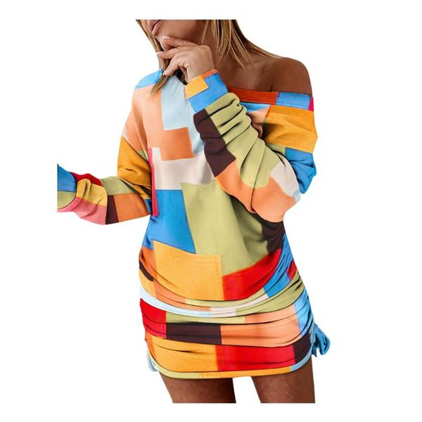 casual dresses woman dress fashion sweater women pullover off shoulder print drawstring ruched long sleeve vestido de mulher, Black;gray
casual dresses woman dress fashion sweater women pullover off shoulder print drawstring ruched long sleeve vestido de mulher, Black;gray
