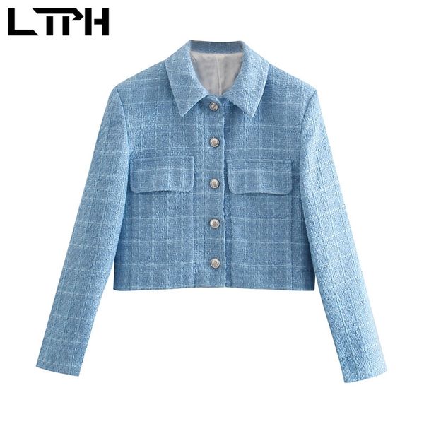 ltph england style fashion short women blazer single breasted lady suit coat long sleeve tweed blazers jackets spring 210423, White;black
ltph england style fashion short women blazer single breasted lady suit coat long sleeve tweed blazers jackets spring 210423, White;black