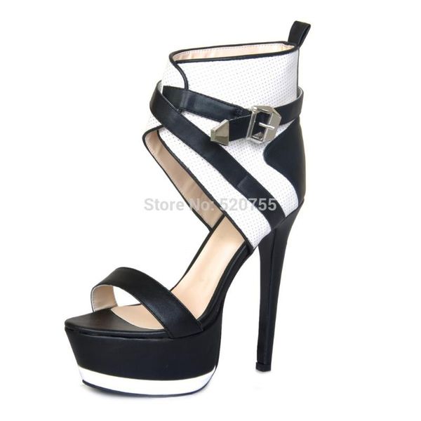 elegant and stylish black white leather with buckle post 16 cm high-heeled women's sandals. size: 35-43 sandals
elegant and stylish black white leather with buckle post 16 cm high-heeled women's sandals. size: 35-43 sandals