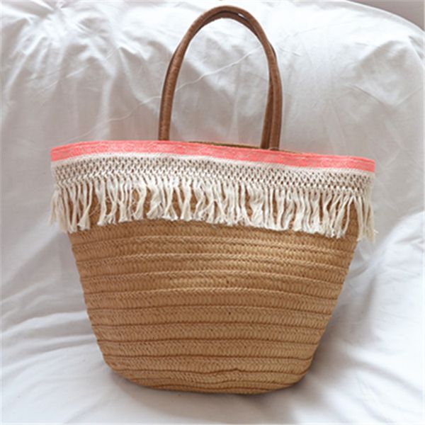 rattan capacity designer wicker 2021 straw hand woven tassel decoration fashion simple portable women's bag, Black;red
rattan capacity designer wicker 2021 straw hand woven tassel decoration fashion simple portable women's bag, Black;red