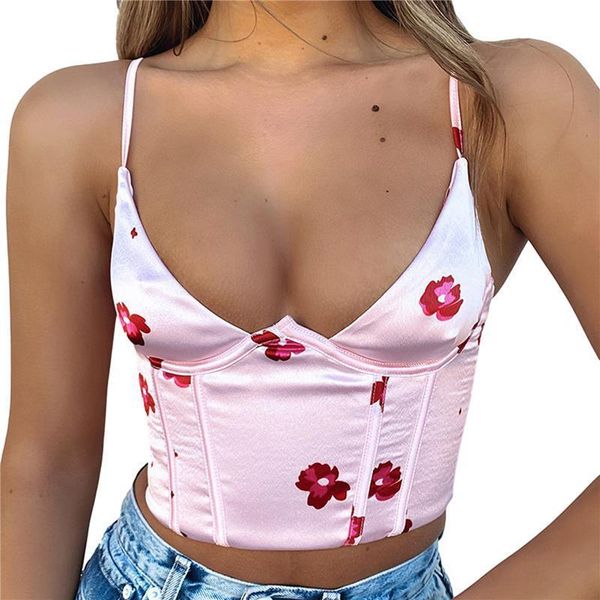 fashion flower printed camisole womens camis summer v neck backless exposed navel suspender crop, White
fashion flower printed camisole womens camis summer v neck backless exposed navel suspender crop, White