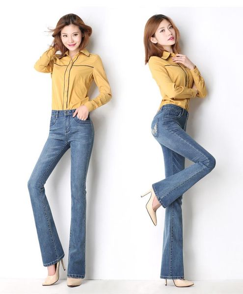 women's jeans korean version style,,women fashion pants,wild jeans,trousers casual ,slim fit, flare pants, elasticity, Blue
women's jeans korean version style,,women fashion pants,wild jeans,trousers casual ,slim fit, flare pants, elasticity, Blue