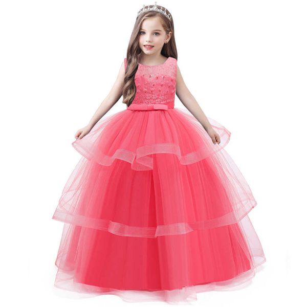 c children's show princess dress middle school children's girl's long lace dress mesh shawl skirt, Red;yellow
c children's show princess dress middle school children's girl's long lace dress mesh shawl skirt, Red;yellow