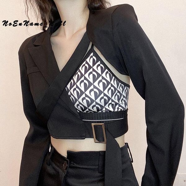 women's jackets 2021 autumn women black y2k punk slim suit exposed navel fashion irregular open back long sleeve gothic coat hollow out, Black;brown
women's jackets 2021 autumn women black y2k punk slim suit exposed navel fashion irregular open back long sleeve gothic coat hollow out, Black;brown