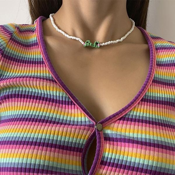 chokers bohemia cute animal frog beaded choker necklaces for women girls colorful acrylic clavicle chain beach jewelry, Golden;silver
chokers bohemia cute animal frog beaded choker necklaces for women girls colorful acrylic clavicle chain beach jewelry, Golden;silver